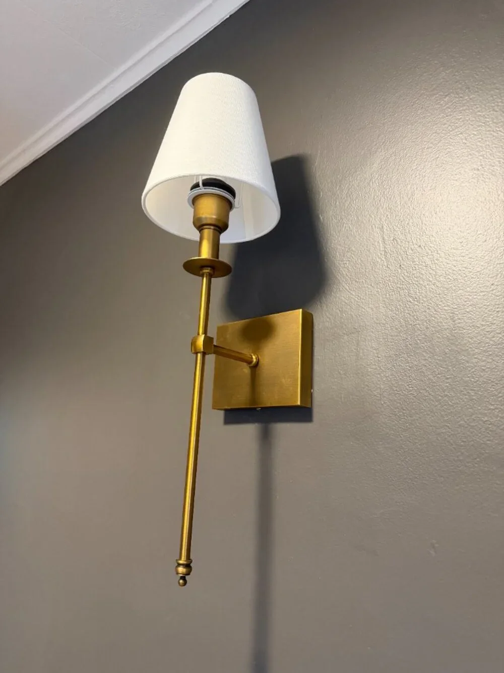 Wall Sconce - Brushed Gold, Hardwired - BRAND NEW